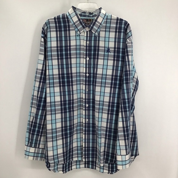 Coogi Australia Men’s Classic Fit Long Sleeve Button Down Plaid Shirt Size XXL - Picture 1 of 9